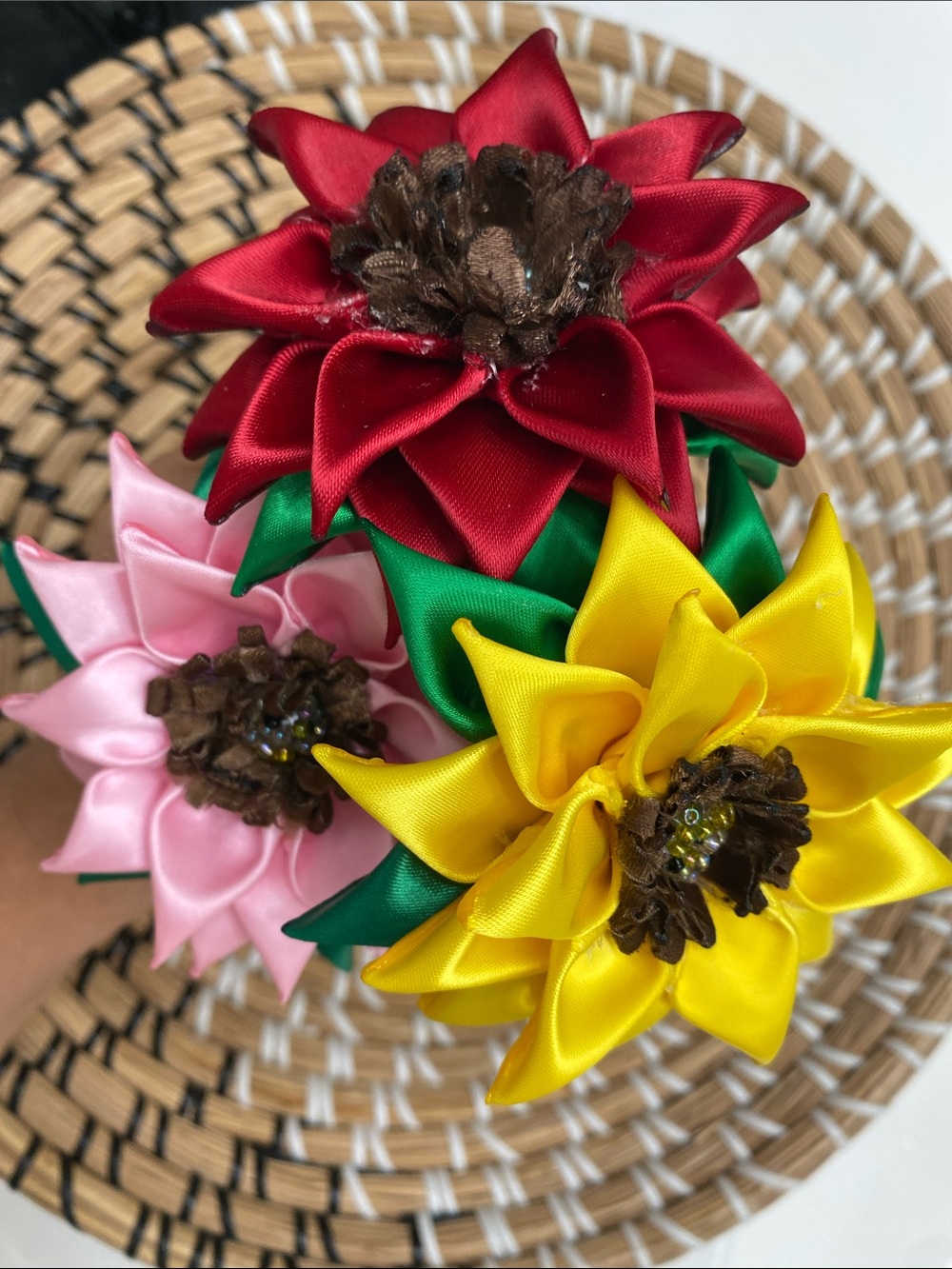 Satin Ribbon Sunflower Pen